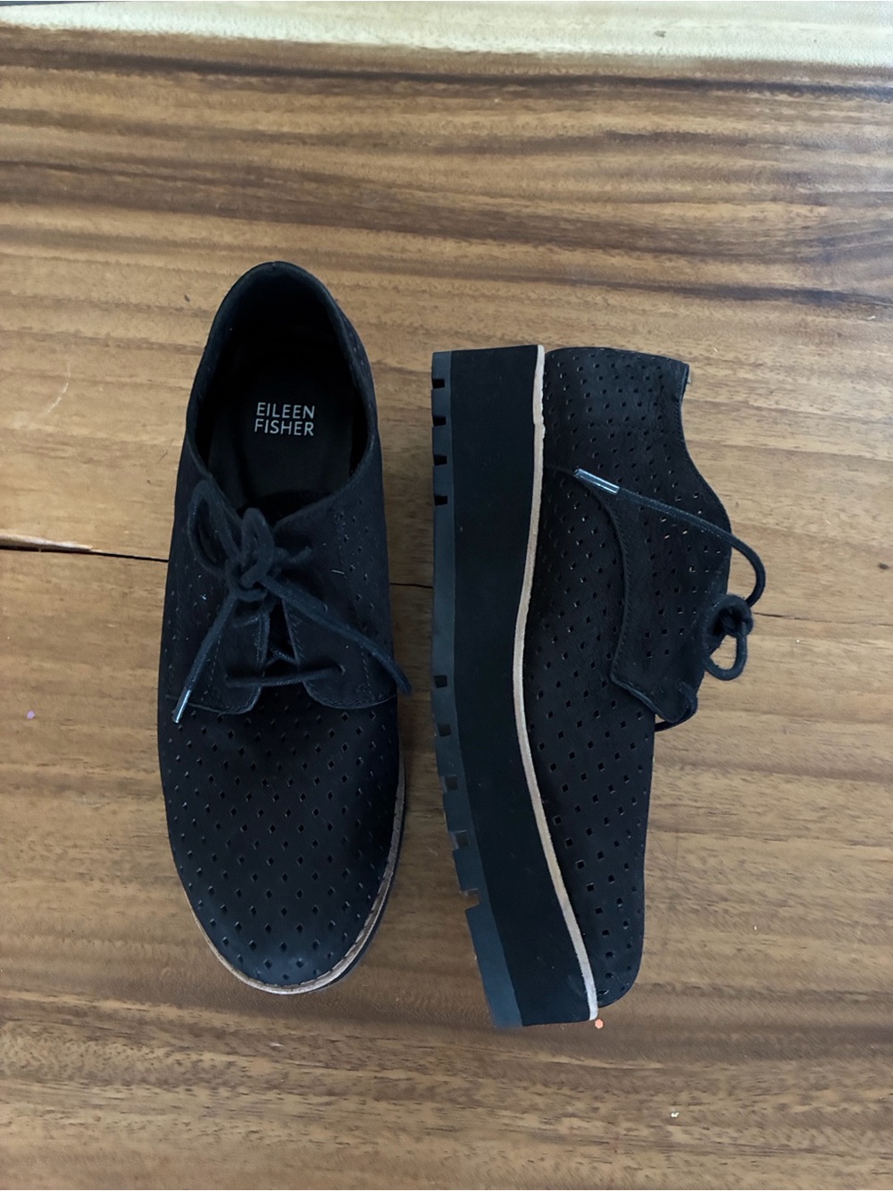 Eileen Fisher Ergo Wedge Derby Oxford SZ 7.5